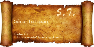 Séra Tulipán névjegykártya
